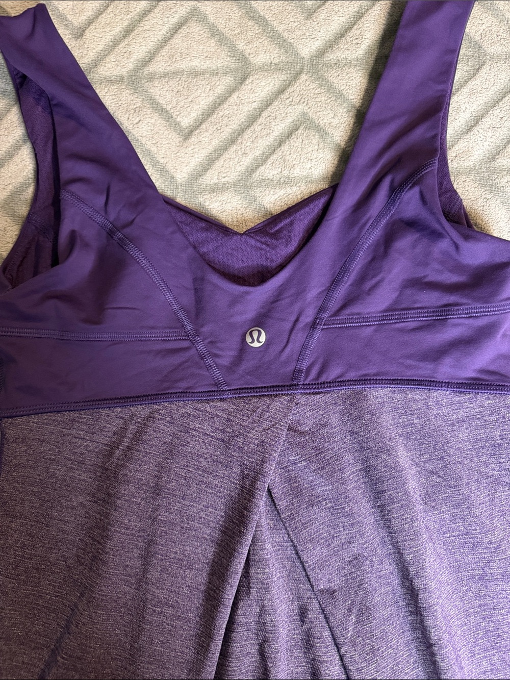 lululemon athletica Purple Heathered Support Tank with Built-In Bra